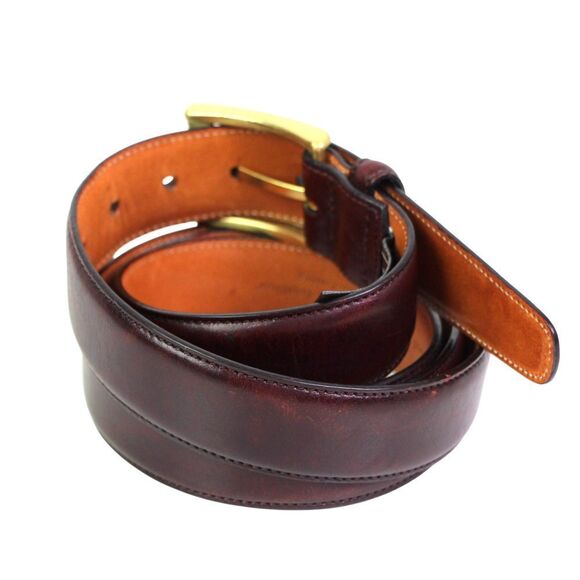 Trafalgar BROWN GENUINE LEATHER 1 1/8"Wd CASUAL DRESS MEN'S BELT Sz 42/105 (X11 - Picture 4 of 15